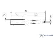 М20-DА-01 — паяльная насадка 1,5 мм (двухсторонний срез, износостойкая) фото