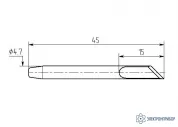 MP15-DK-05 — паяльная насадка 5,0 мм (ножевая, износостойкая) для паяльных станций PACE фото