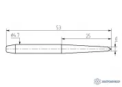 МP25-DА-11 — паяльная насадка 0,8 мм (двухсторонний срез, износостойкая) для паяльных станций PACE фото