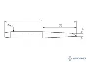 МP25-DB-02 — паяльная насадка 2,5 мм (односторонний срез, износостойкая) для паяльных станций PACE фото