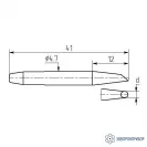 МP12-DB-04 — паяльная насадка 4,5 мм (односторонний срез, износостойкая) фото