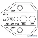 Paladin Tools PA2699 — матрица BNC/TNC HDTV (75 Ом): Belden 1855A, 1865A, 1505A, 1505F, 1694A, 1694F для кримперов 1300/8000 фото